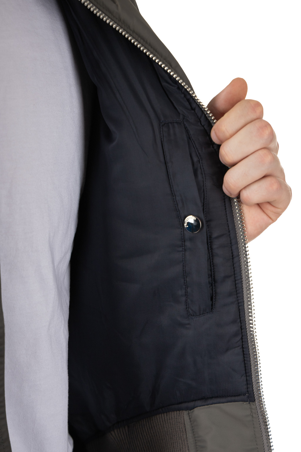 JW Anderson - Oversized Curved Hem Bomber Jacket - Steel